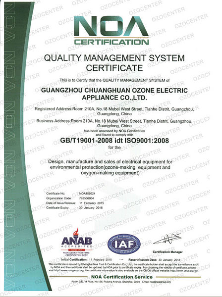 Chine Guangzhou OSUNSHINE Environmental Technology Co., Ltd Profil de la société