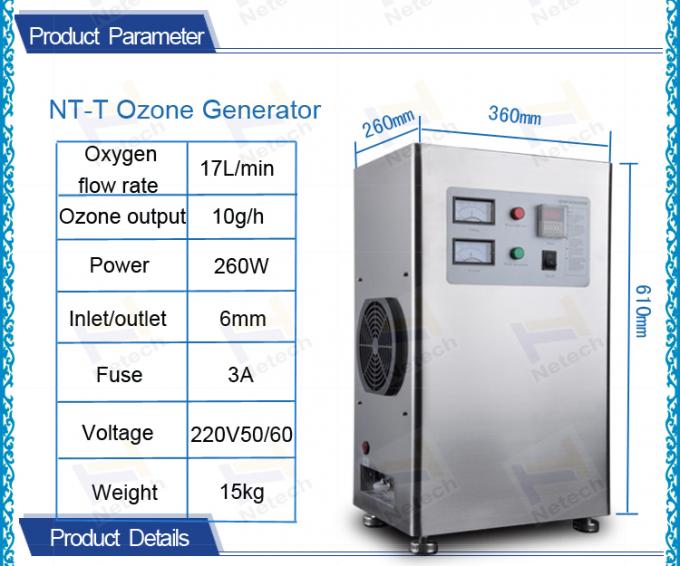Équipement industriel de l'ozone du traitement de l'eau de générateur de l'ozone d'air pur de refroidissement à l'air 220V